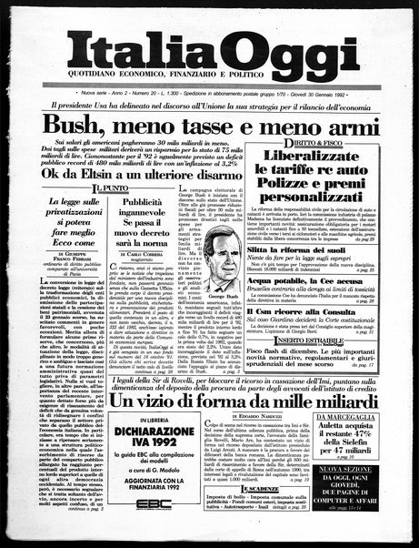 Italia oggi : quotidiano di economia finanza e politica